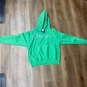 Champion Green Hoodie with Blue Logo hoodie & shorts set